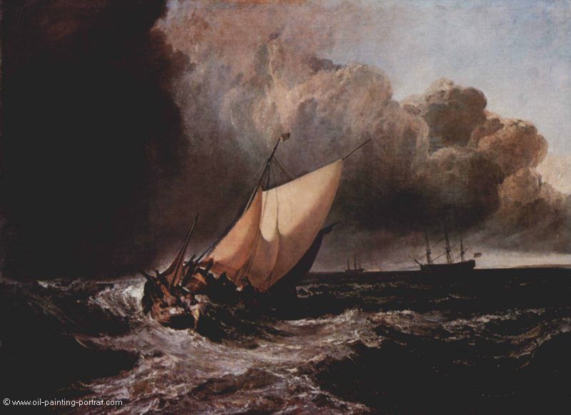 Hollaendische Boote in einem Sturm