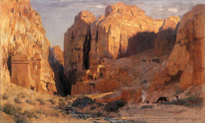 In der Graeberschlucht von Petra (SS Sik Wady Musa)