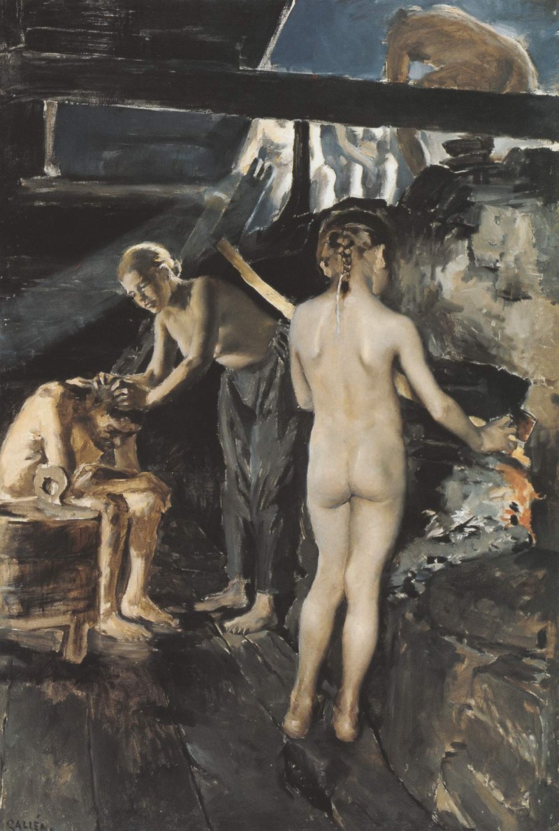 In der Sauna