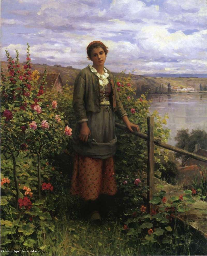 In her Garden