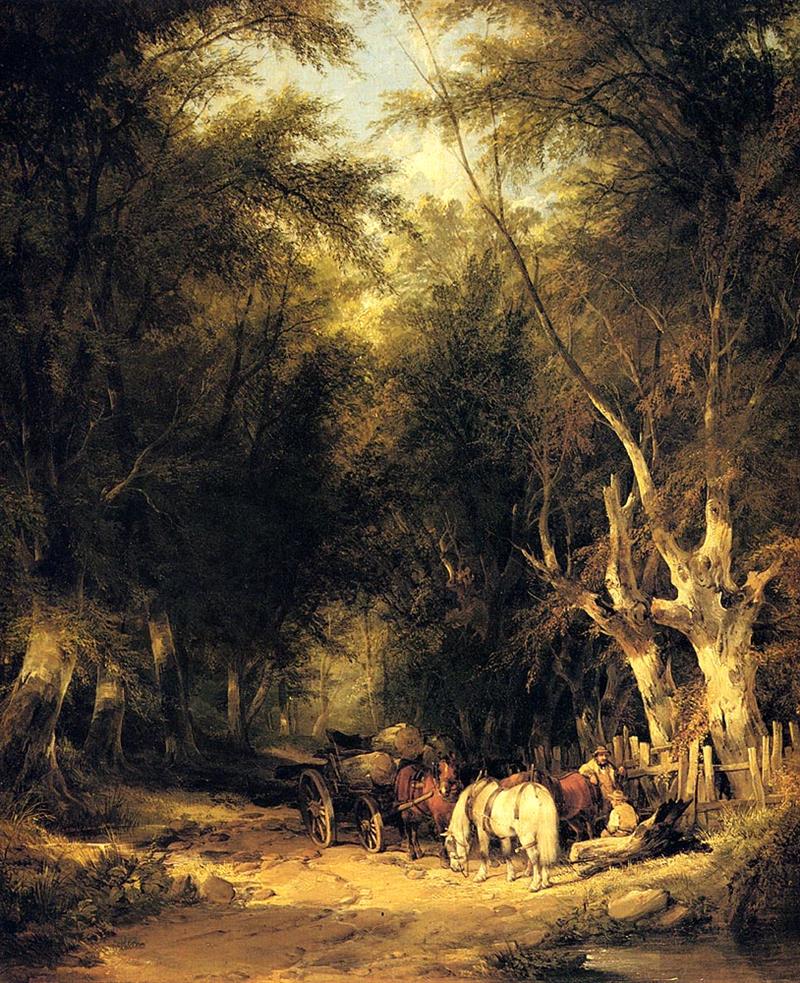 Halfway House Painting By William Shayer Halfway House Painting By William Shayer