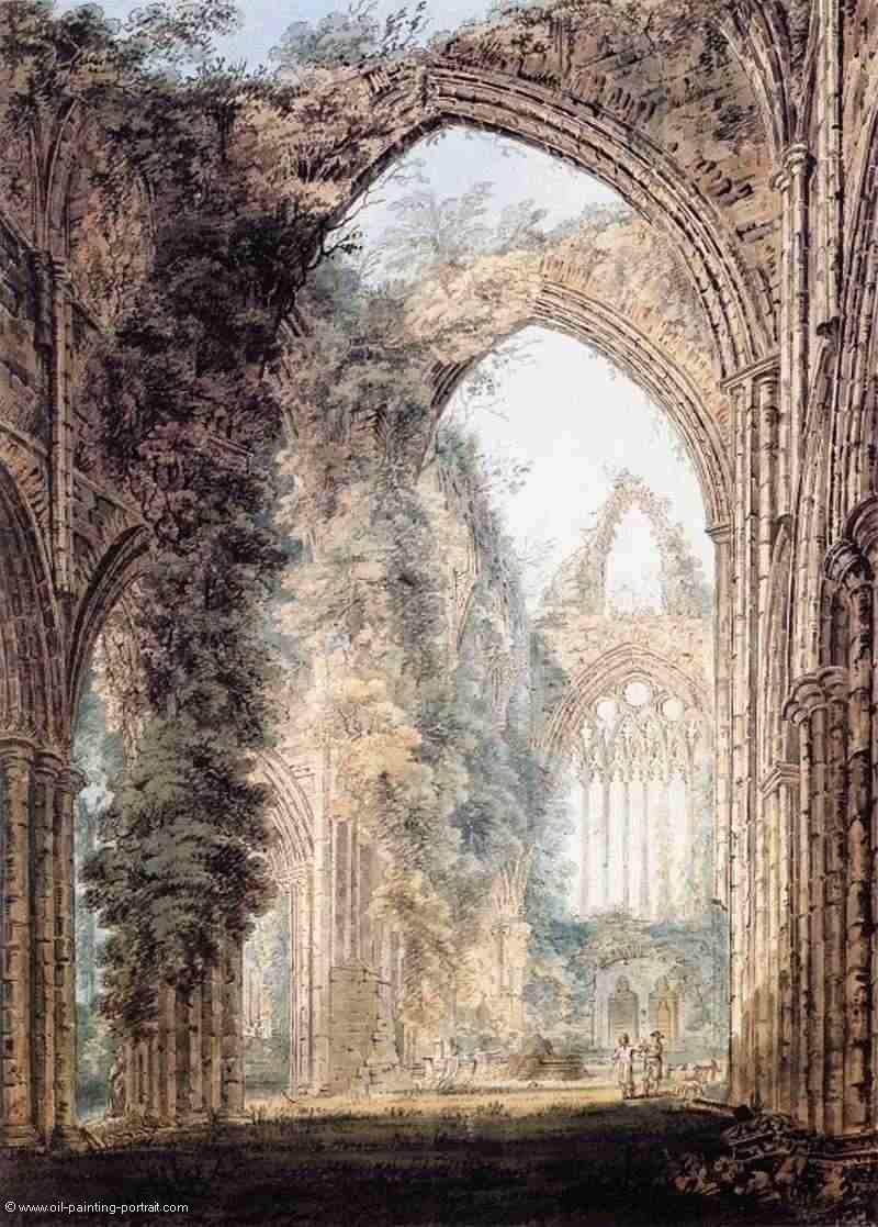 Interior of Tintern Abbey looking toward the West Window