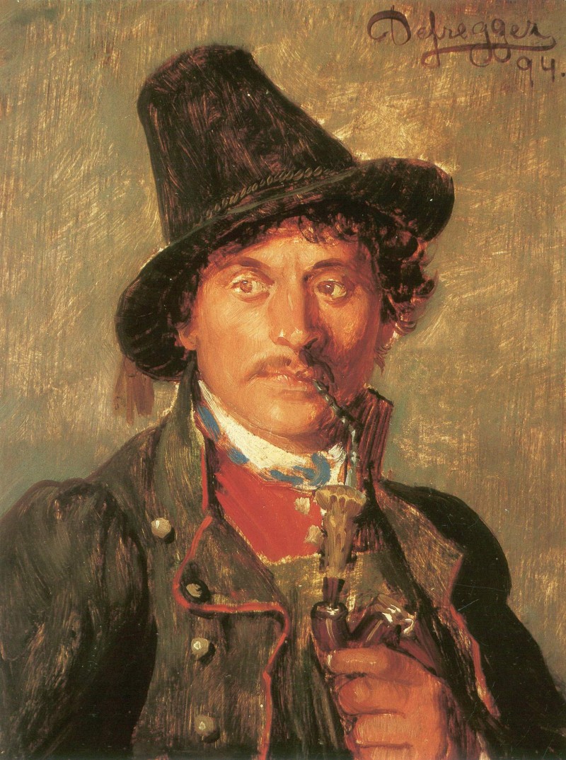 Junger Bauer mit Hut