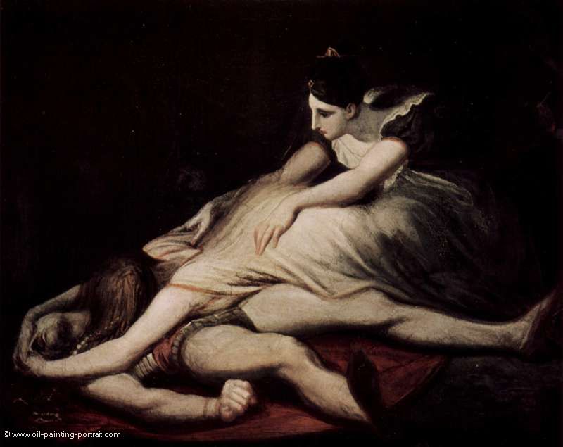 Kriemhild wirft sich auf den toten Siegfried