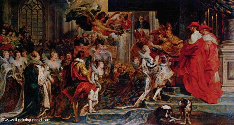 Kroenung Maria de Medicis in St. Denis in Paris