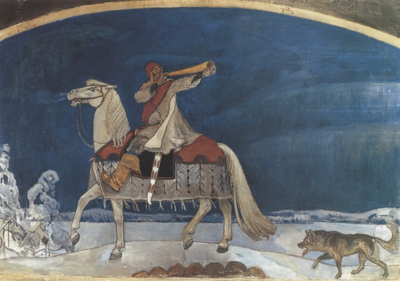Kullervo reitet in den Krieg