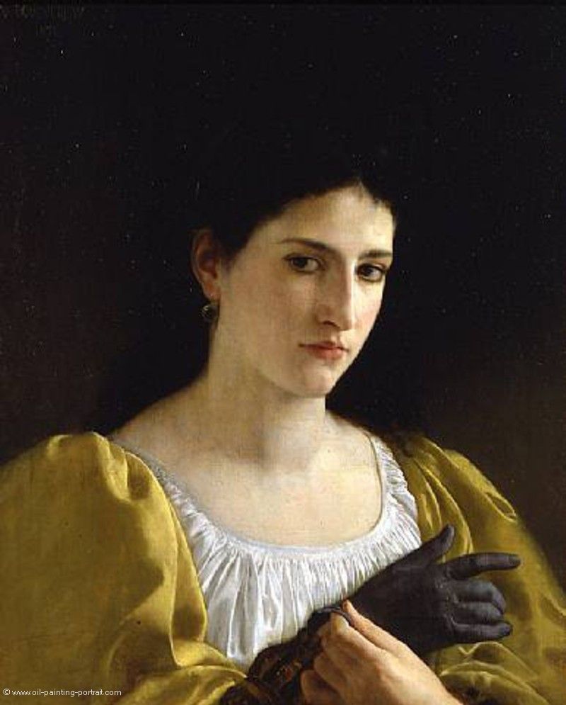 Lady mit Handschuhen