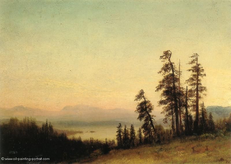 Landscape with Deer
