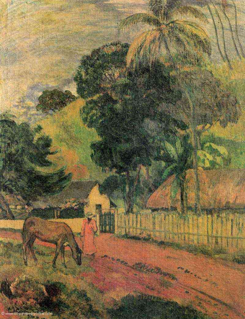 Landschaft (Pferd am Weg)