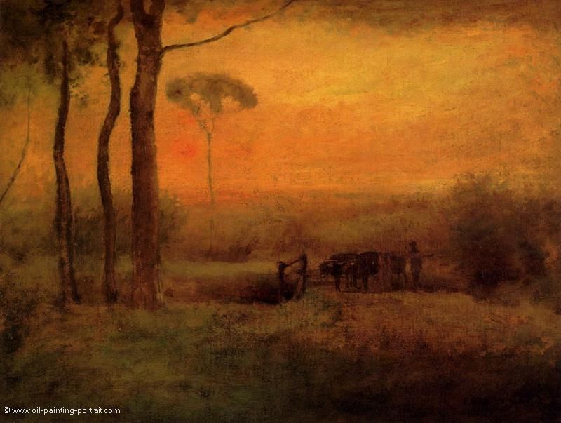 Landschaft bei Sonnenaufgang