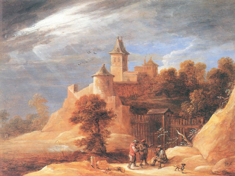 Landschaft mit Burg