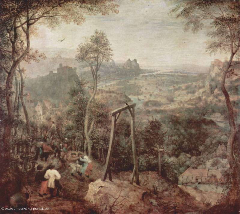 Landschaft mit Galgen (Tanz unter dem Galgen)