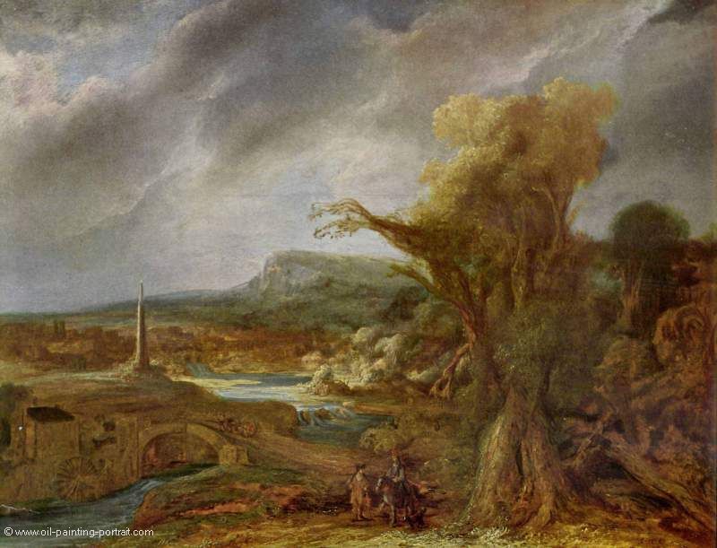 Landschaft mit Obelisk