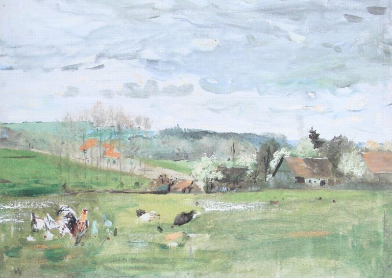 Landschaft mit Sterls Atelierhaus in Wittgenborn
