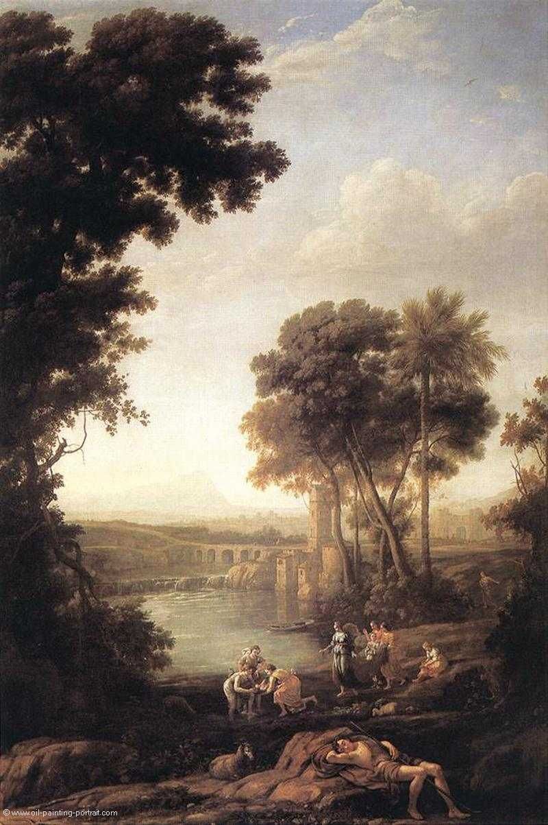 Landschaft mit Suche nach Moses