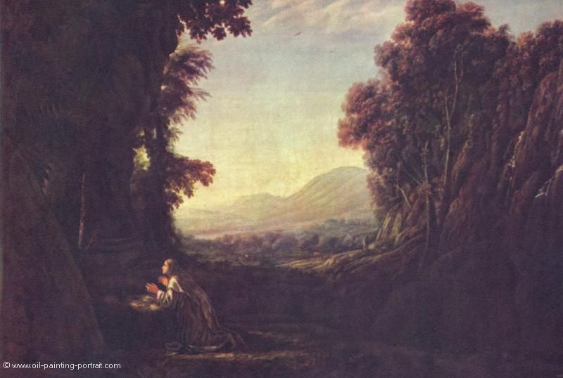Landschaft mit buessender Magdalena