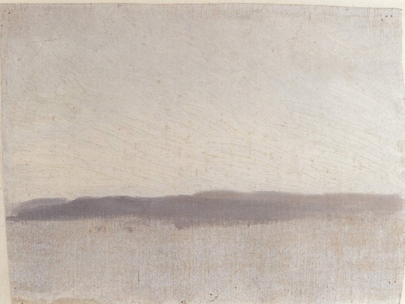 Landschaft mit grauem Himmel