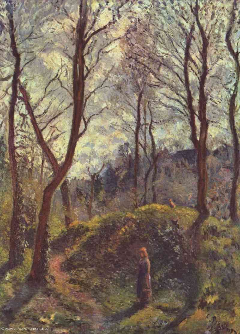 Landschaft mit grossen Baeumen