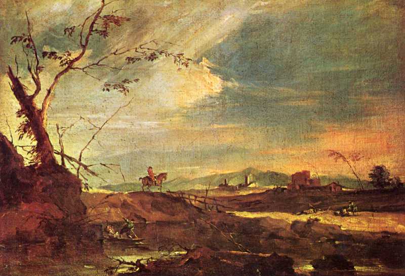 Lanschaft mit Reiter (Der einsame Reiter)