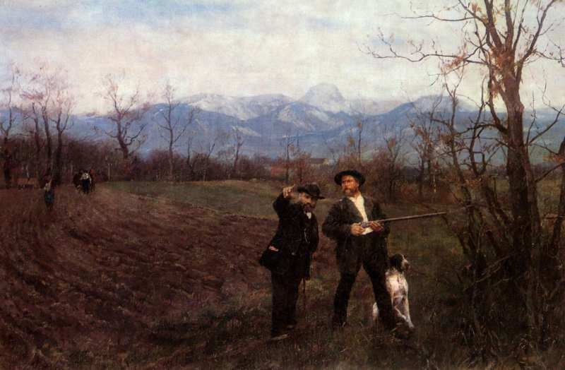 Leibl und Sperl auf der Huehnerjagd