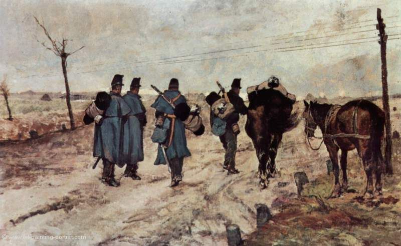 Marschierende Soldaten