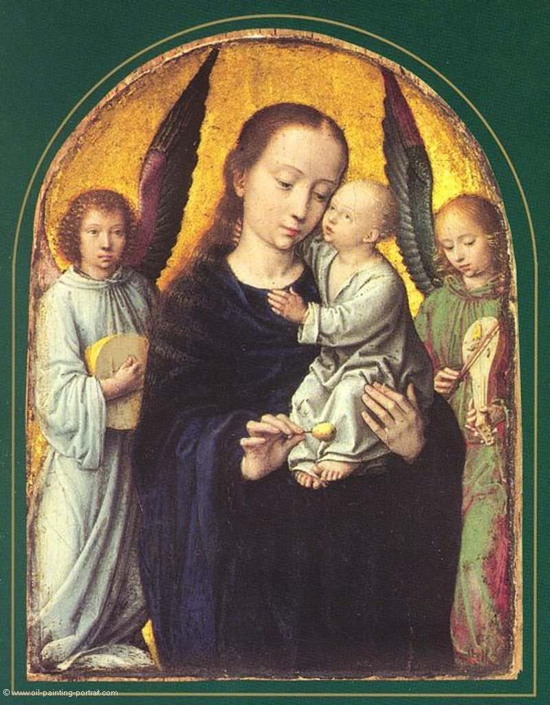 Mary mit Kind und zwei Engeln
