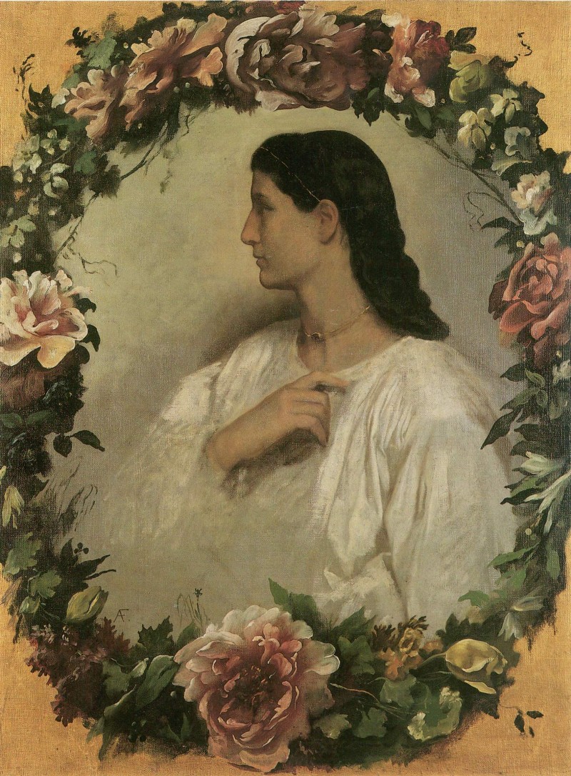 Nanna mit Blumenkranz
