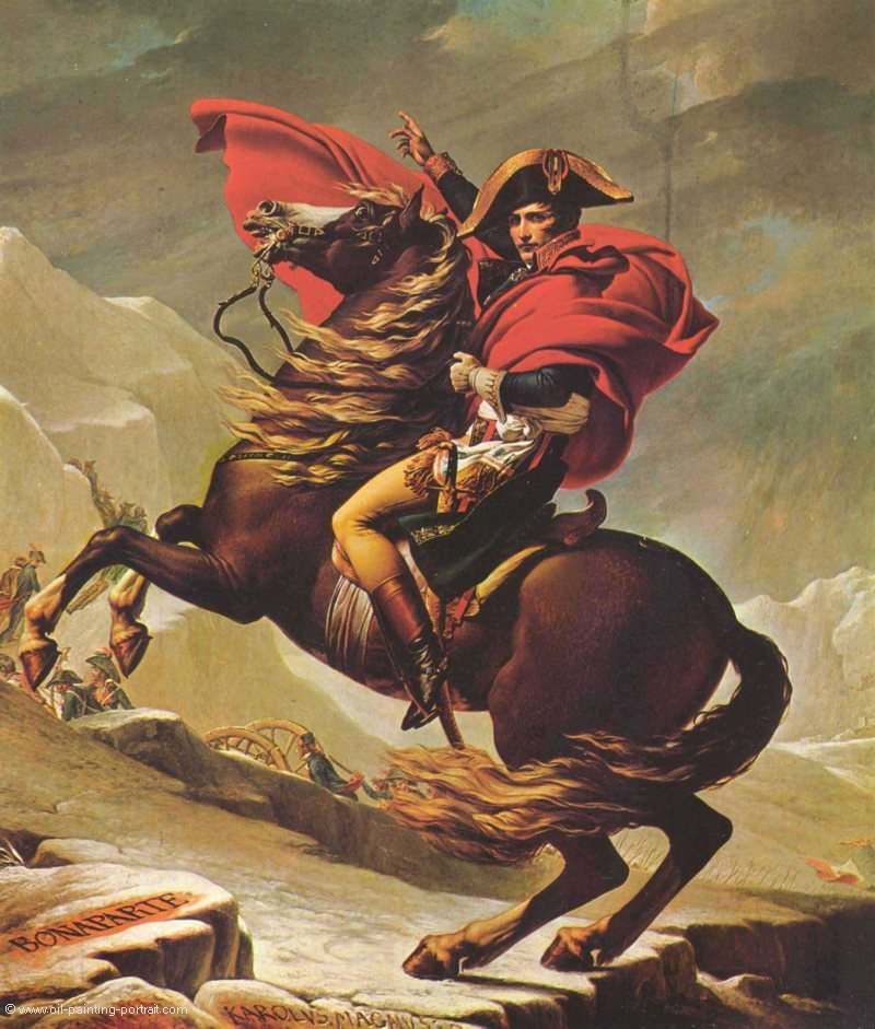 Napoleon ueberquert die Alpen