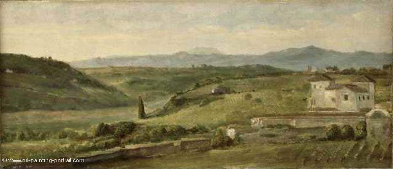 Panoramic Landscape with a Farmhouse