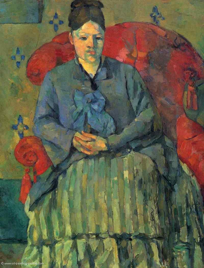 Portraet der Mme Cezanne in rotem Lehnstuhl