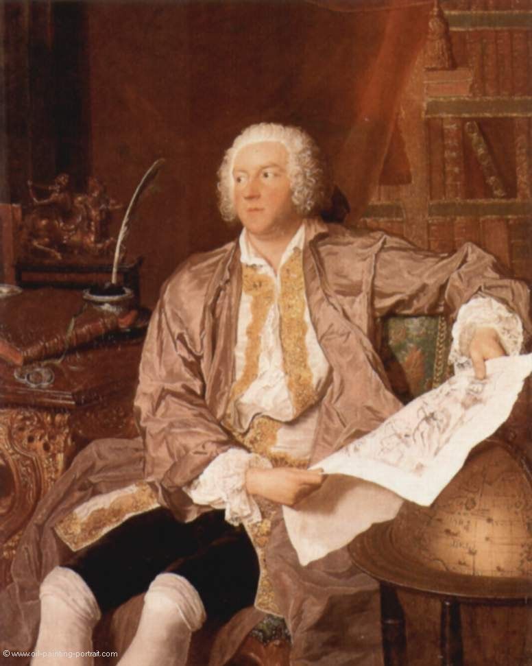 Portraet des schwedischen Botschafters C. G. Tessin