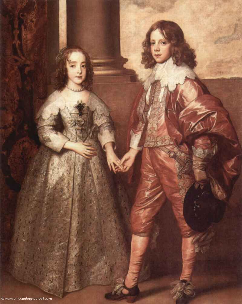 Portrait des Wilhelm von Oranien als Prinz mit seiner zukuenftigen Braut Maria Stuart