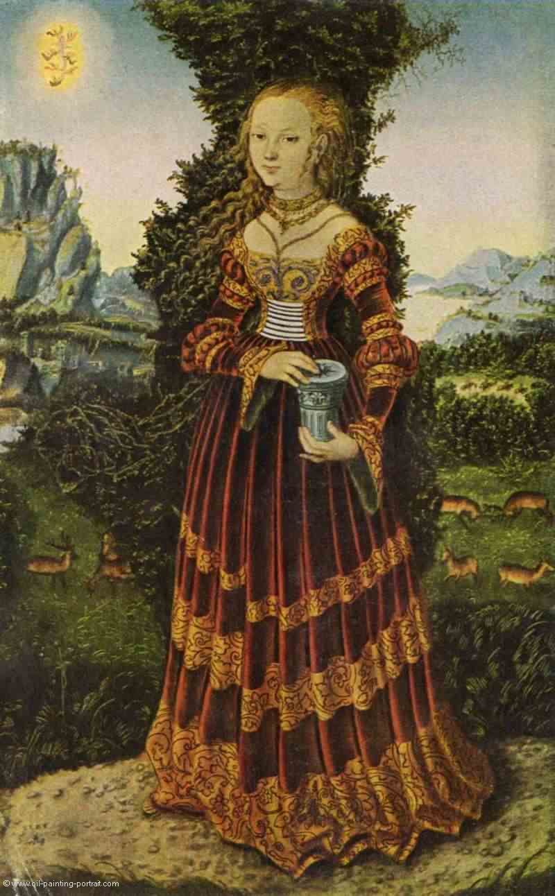 Portrait einer saechsischen Edeldame als Maria Magdalena
