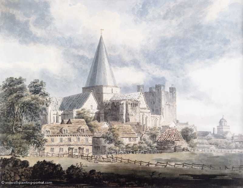 Rochester Cathedral and Castle from the North East
