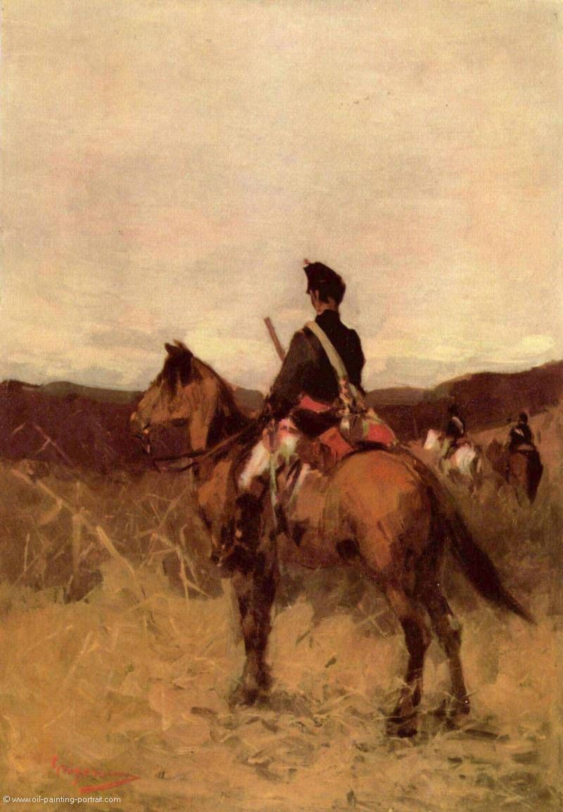 Roter Husar zu Pferd