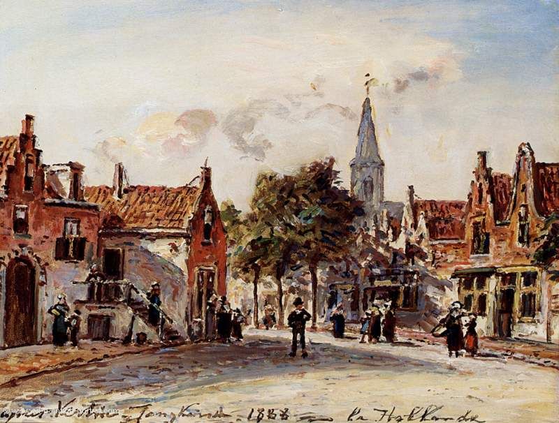 Rue de Strasse in einem hollaendischen Dorf