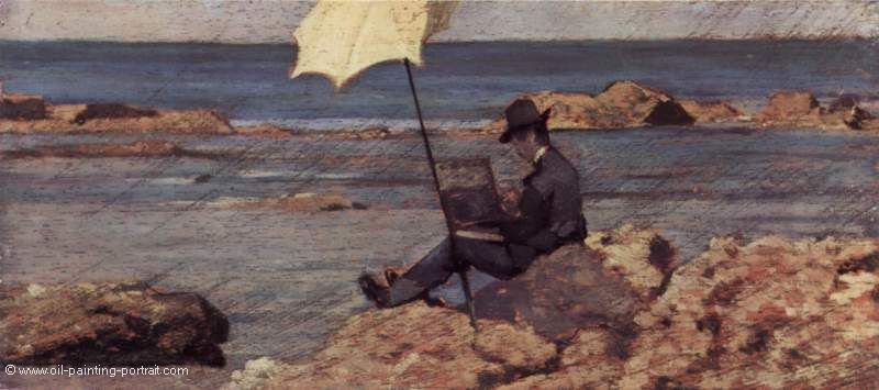 Silvestro Lega, in Riva al Mare malend
