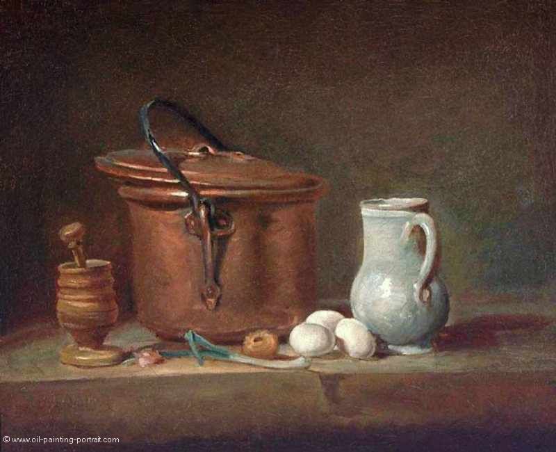 Still Life with Copper Pan and Pestle and Mortar