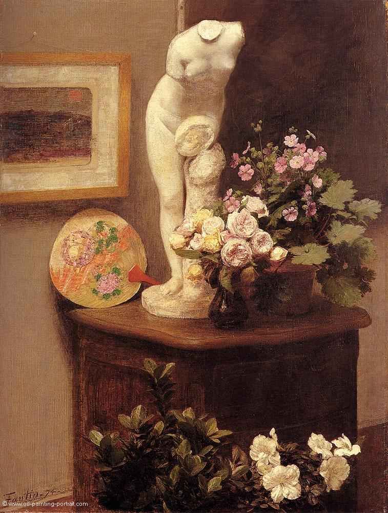 Still Life with Torso and Flowers