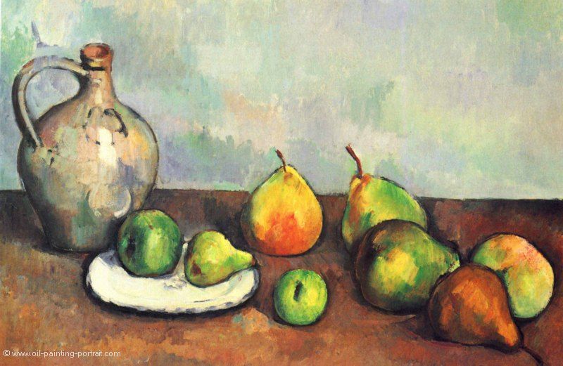 Stillleben, Krug und Fruechte