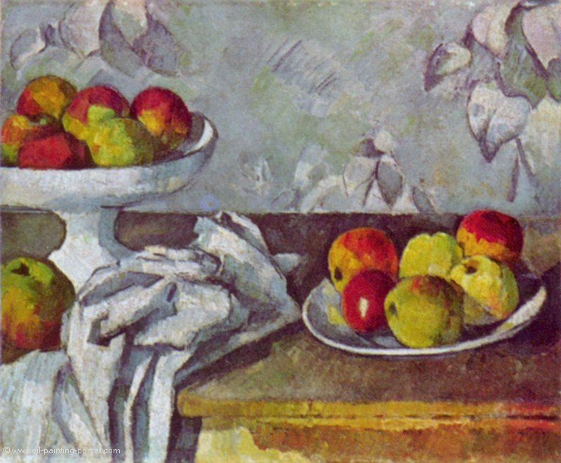 Stillleben mit Aepfeln und Fruchtschale