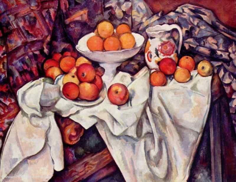 Stillleben mit Aepfeln und Orangen