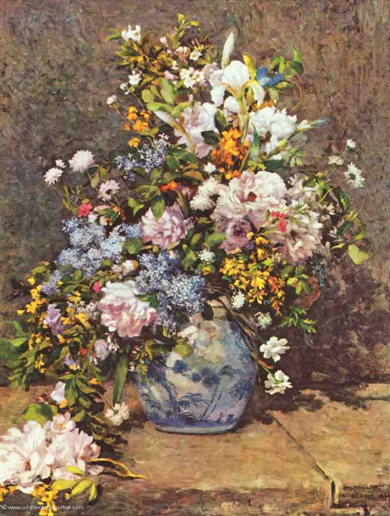Stillleben mit grosser Blumenvase