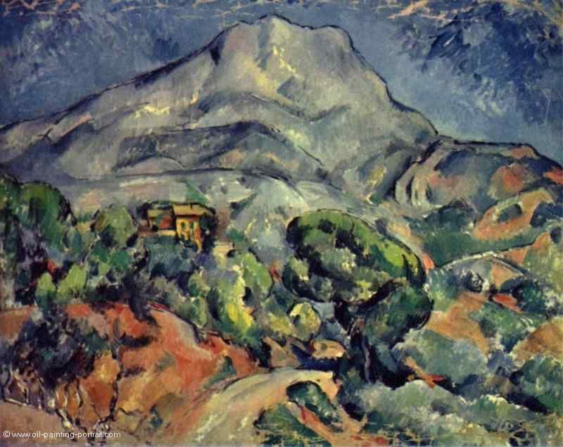 Strasse vor dem Gebirge Sainte Victoire