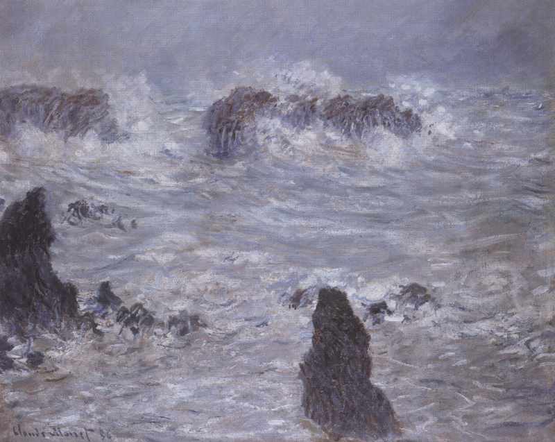 Sturm an der Kueste von Belle Ille