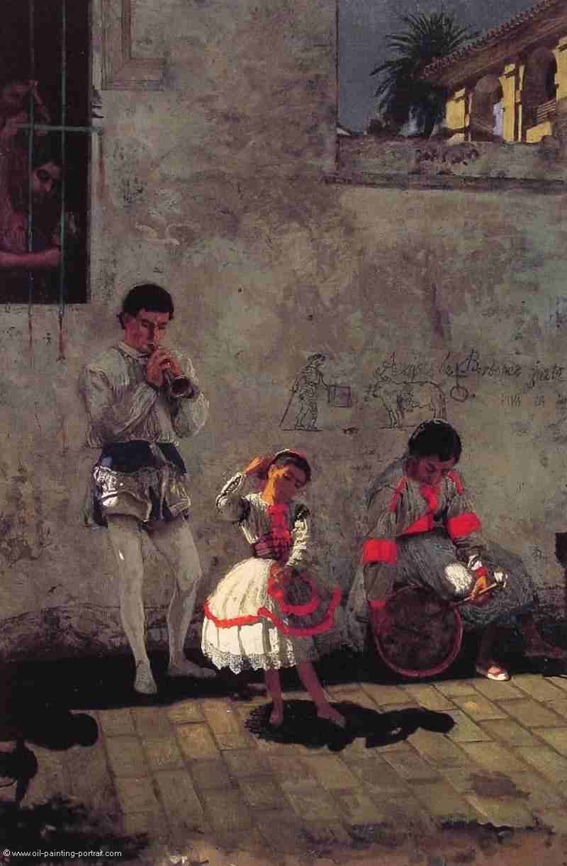 Szene auf einer Strasse in Seville