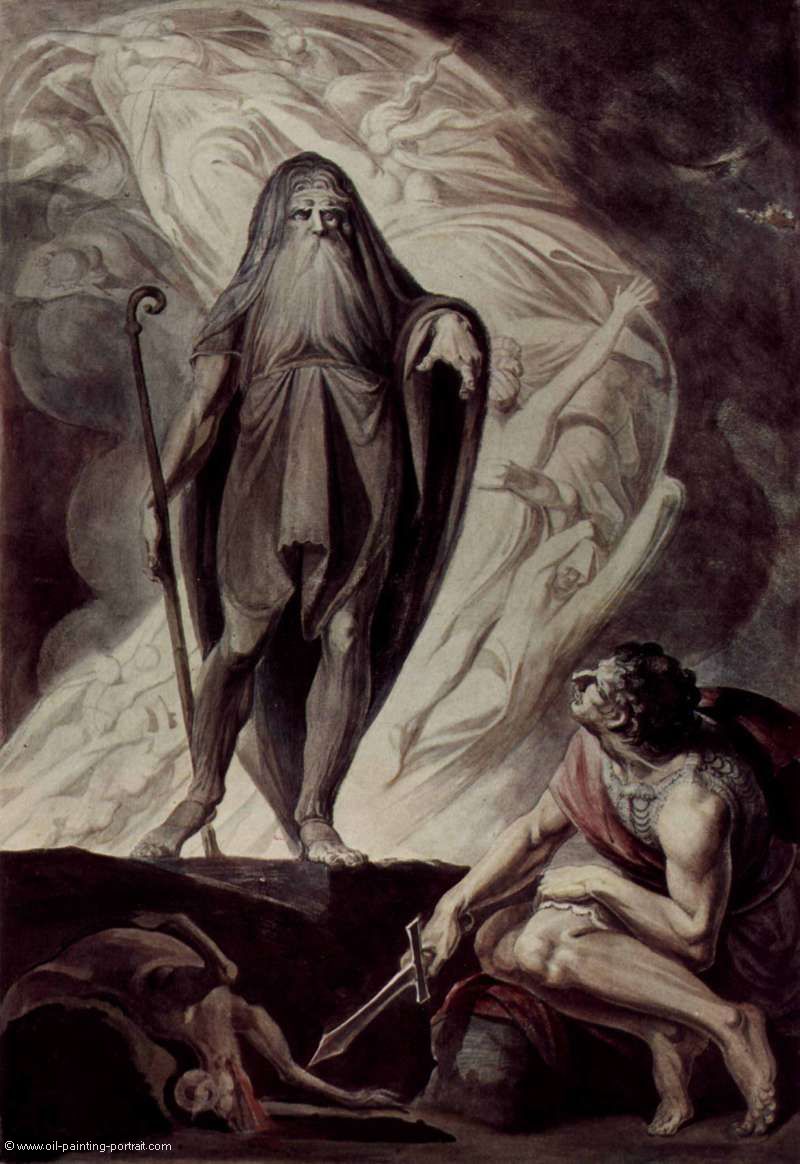Theresias erscheint dem Ulysseus waehrend der Opferung
