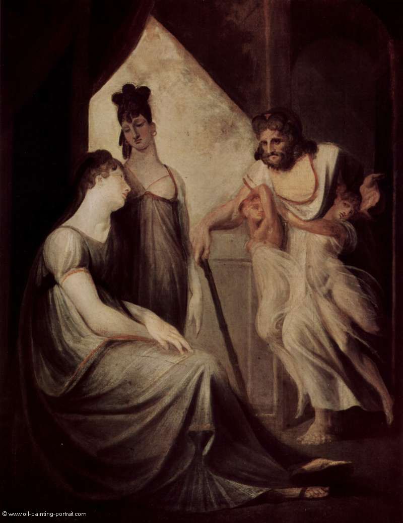 Thetis bittet Hephaistos fuer ihren Sohn Achilles eine Ruestung zu schmieden