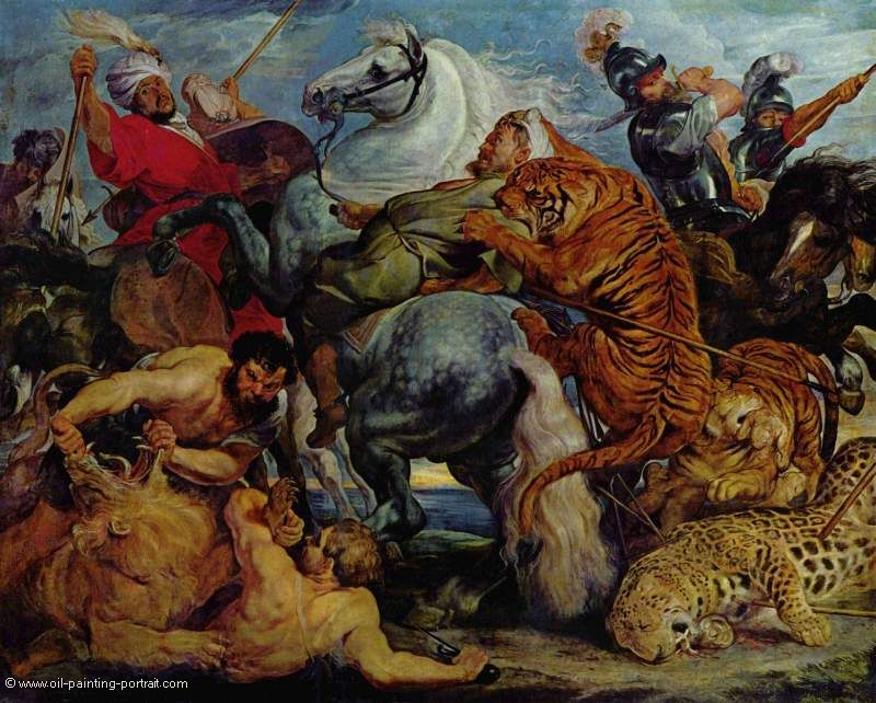 Tiger und Loewenjagd