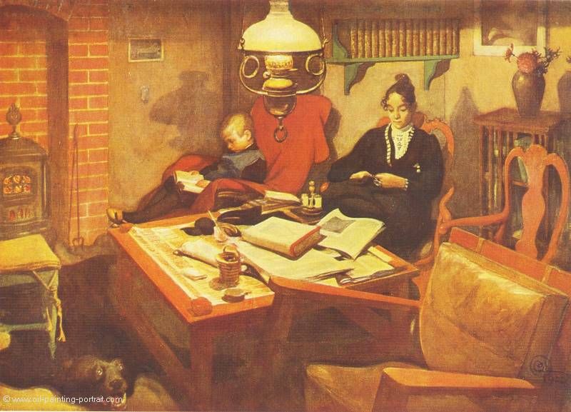 Unter der Abendlampe